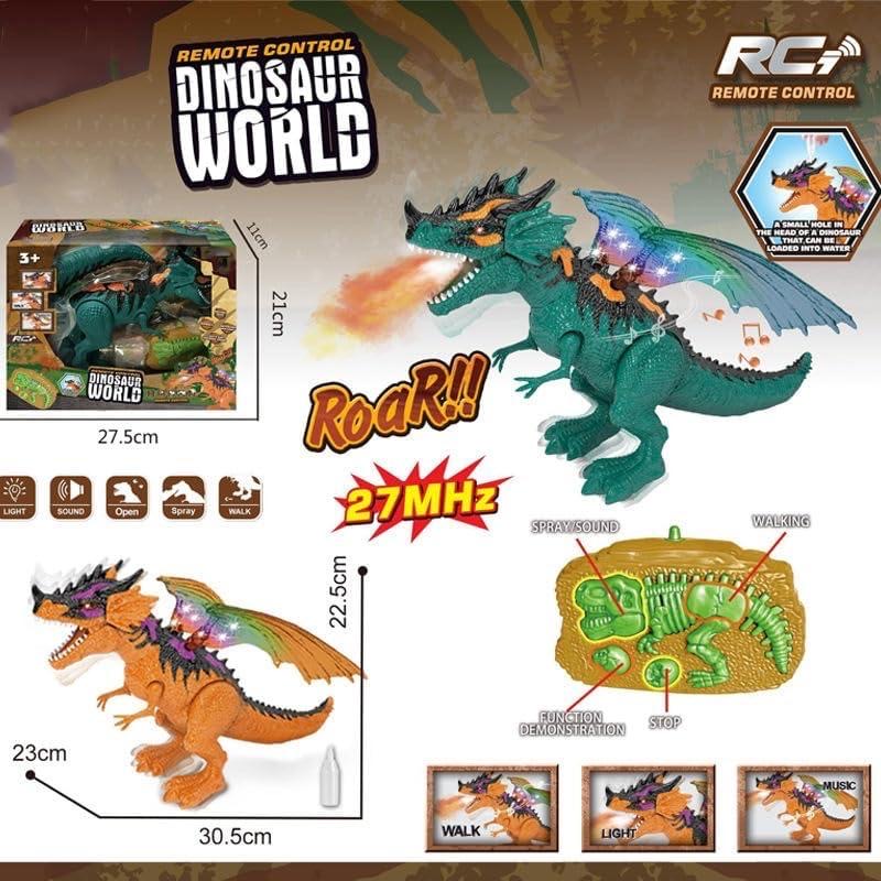 Remote Control Dinosaur With Smock Light & Sound