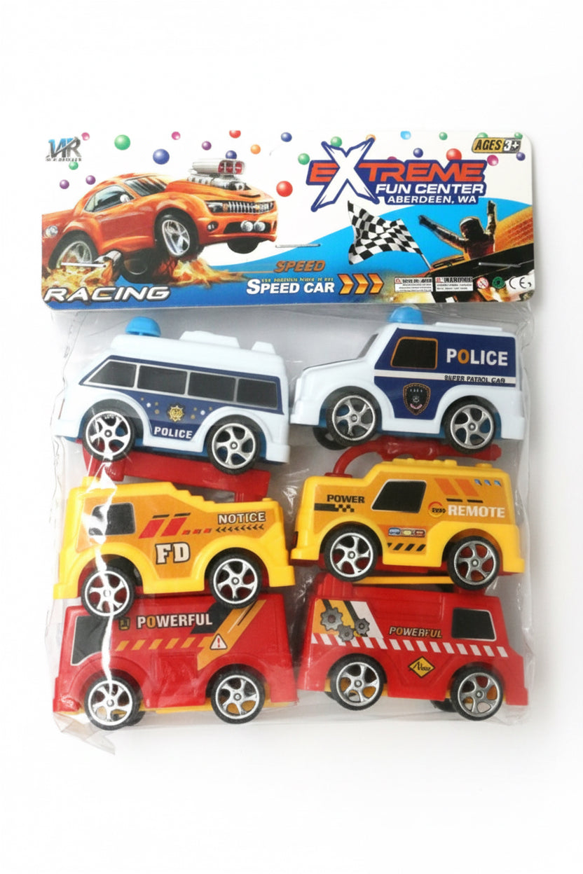 Car Set 6Pcs (Pack Of 3)