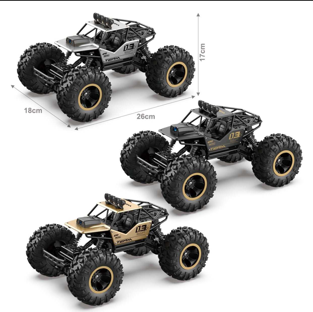 RC Camera Climbing Rock Crawler Car Four-wheel Alloy Material.
