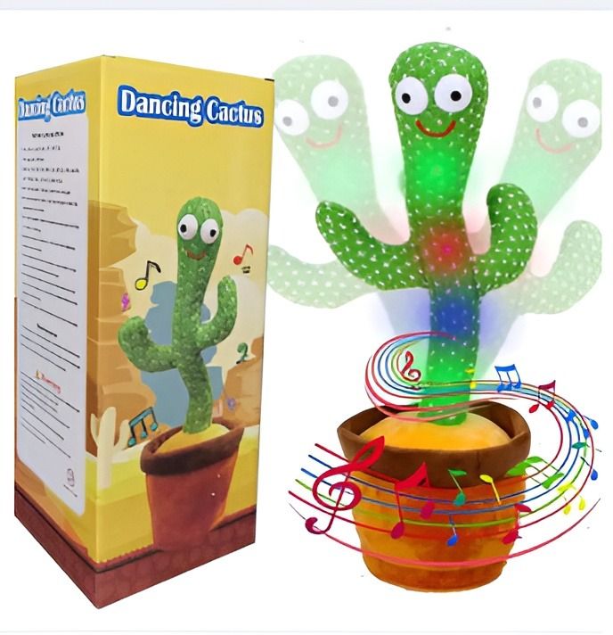 Dancing Cactus Plush Toy - Educational, Talking & Singing Electronic Pet for Babies